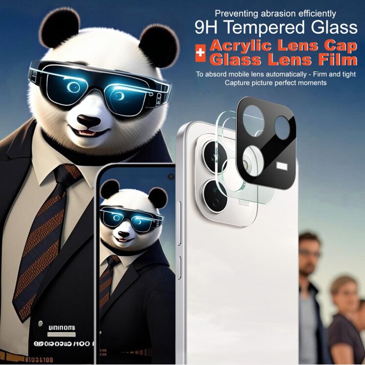 Защитное стекло на камеру IMAK Integrated Lens Protector для Xiaomi Redmi Note 17 Pro Max - Black: фото 4 из 8