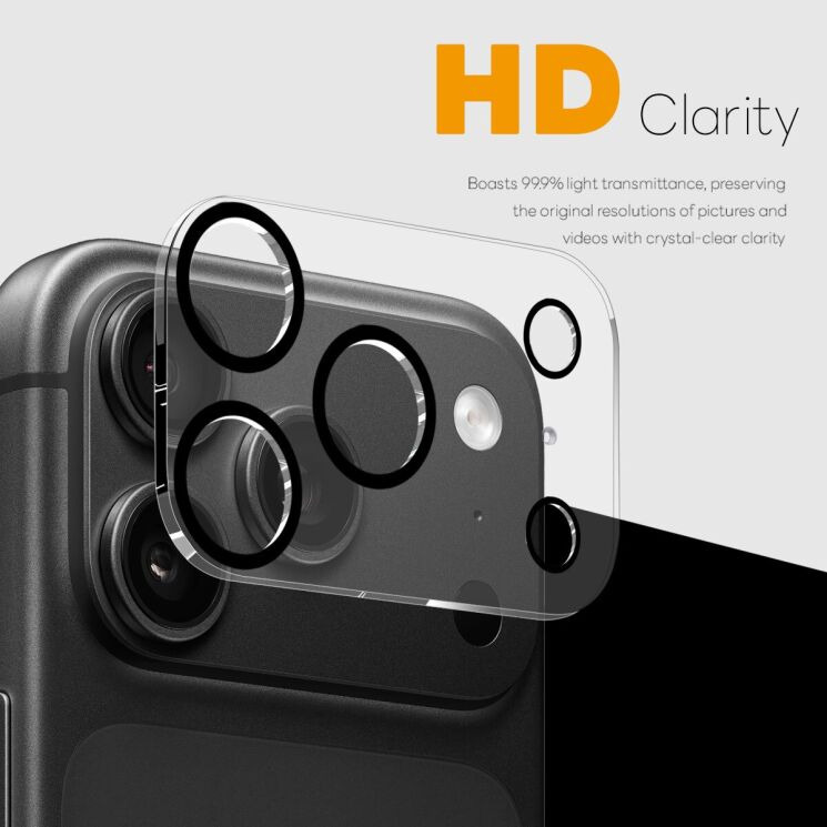 Захисне скло на камеру NORTHJO Black Circle Lens Protector для iPhone 18 Pro Max - Black: фото 2 з 5