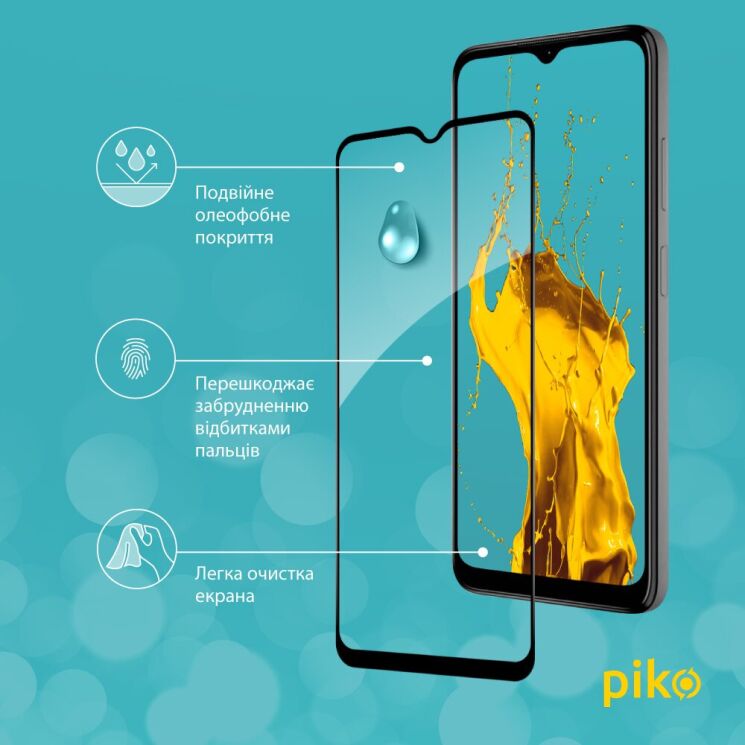 Защитное стекло Piko Full Glue для Nokia C32 - Black: фото 5 из 5