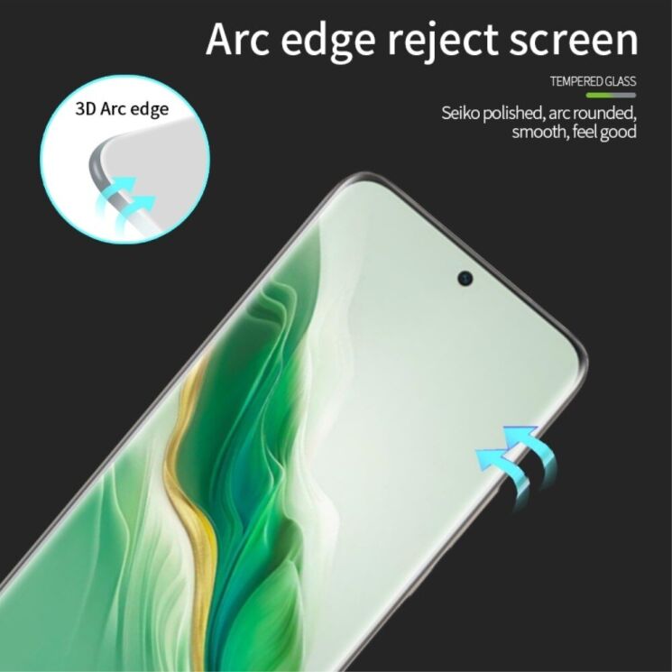 Защитное стекло PINWUYO 5D Curved Full Glue для Honor Magic 6 Pro - Black: фото 6 из 14