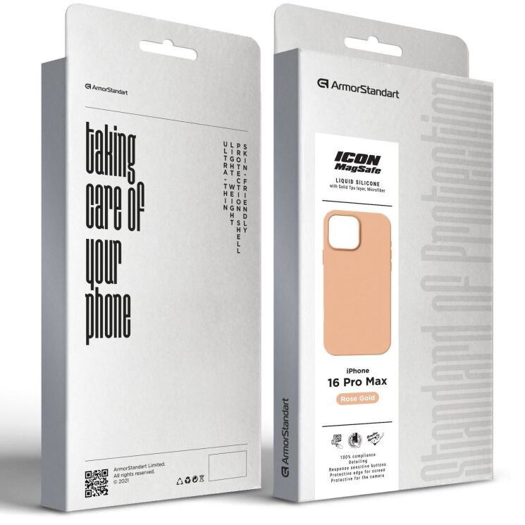 Защитный чехол ArmorStandart ICON MagSafe для Apple iPhone 16 Pro Max - Rose Gold: фото 2 из 2