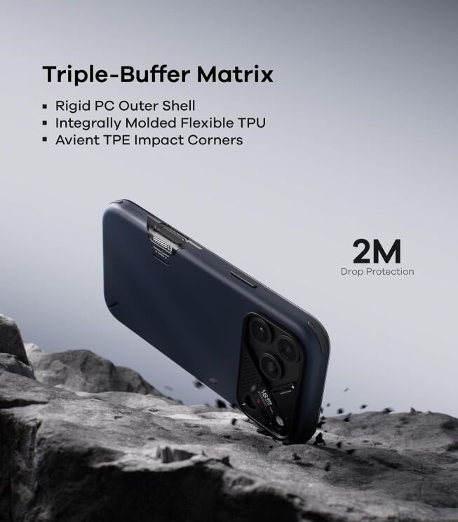 Захисний чохол AULUMU Armor Slim Shockproof Case для iPhone 18 Pro Max / 17 Pro Max - Black: фото 11 з 11
