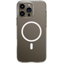 Защитный чехол BASEUS Crystal Magnetic Phone Case для Apple iPhone 16 Pro Max - Transparent: фото 1 из 4