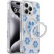 Захисний чохол CASEKOO Floral Series MagSafe для iPhone 16 Pro - Blue Flowers (380069L). Фото 1 з 5