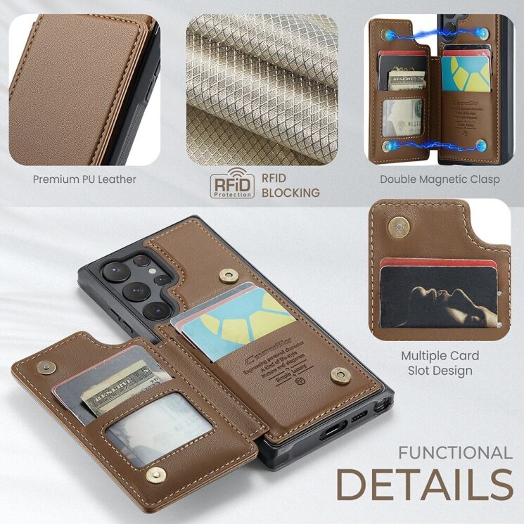 Защитный чехол CaseMe C22 Series для Samsung Galaxy S22 Ultra (S908) - Brown: фото 7 из 12