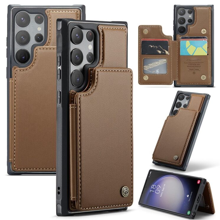 Защитный чехол CaseMe C22 Series для Samsung Galaxy S22 Ultra (S908) - Brown: фото 1 из 12