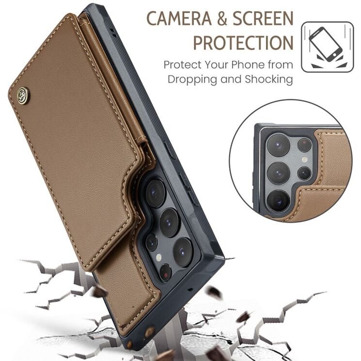 Защитный чехол CaseMe C22 Series для Samsung Galaxy S22 Ultra (S908) - Brown: фото 8 из 12