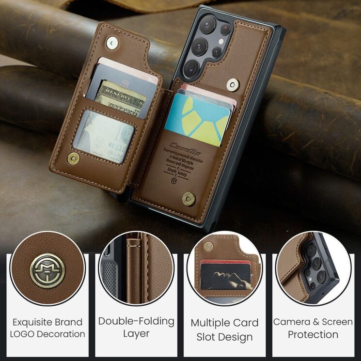 Защитный чехол CaseMe C22 Series для Samsung Galaxy S22 Ultra (S908) - Brown: фото 11 из 12