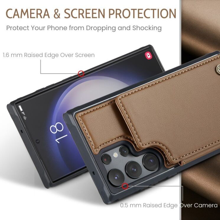 Защитный чехол CaseMe C22 Series для Samsung Galaxy S22 Ultra (S908) - Brown: фото 6 из 12