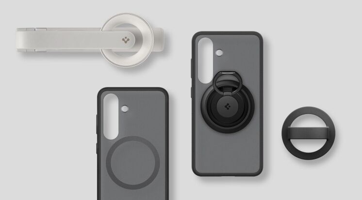 Защитный чехол Caseology Capella MagFit by Spigen для Samsung Galaxy S25 (S931) ACS09119 / GP-FPS931PGBJW - Frost Black: фото 8 из 8