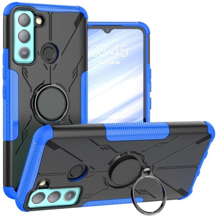 Защитный чехол Deexe Armor Bear для Tecno POP 5 LTE (BD4i) - Blue: фото 1 из 10