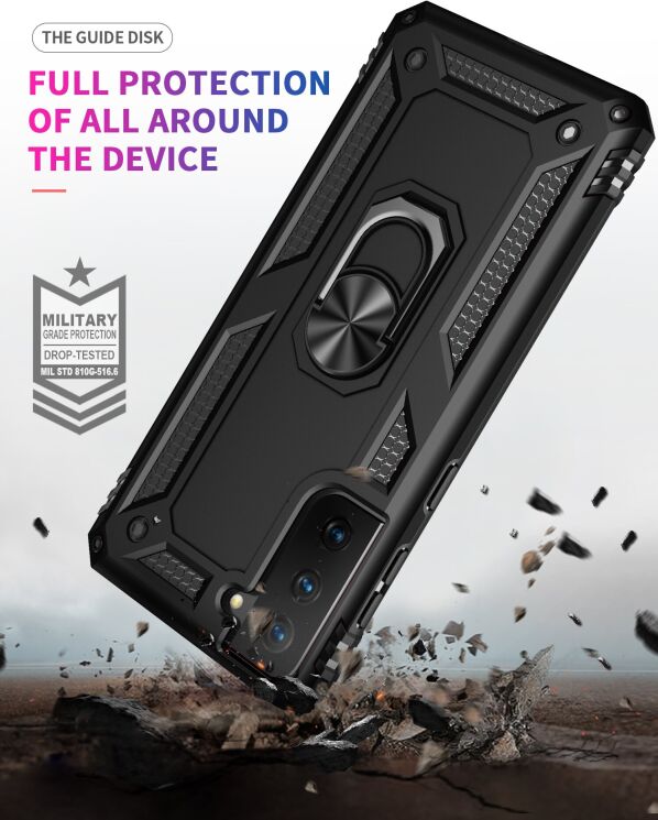 Защитный чехол Deexe Armor Case для Samsung Galaxy S21 Plus (G996) - Black: фото 6 из 9