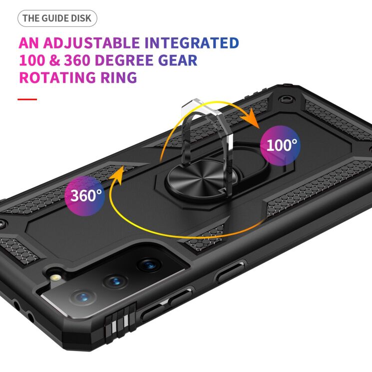 Защитный чехол Deexe Armor Case для Samsung Galaxy S21 Plus (G996) - Black: фото 7 из 9