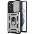 Защитный чехол Deexe Armor Shield для Samsung Galaxy S21 FE (G990) - Silver (240228S)