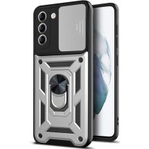 Защитный чехол Deexe Armor Shield для Samsung Galaxy S21 FE (G990) - Silver: фото 1 из 6