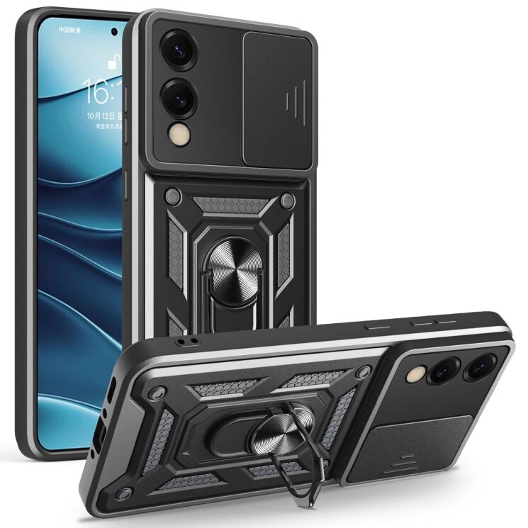 Захисний чохол Deexe Armor Shield для Samsung Galaxy S25 Edge (S937) - Black: фото 1 з 10