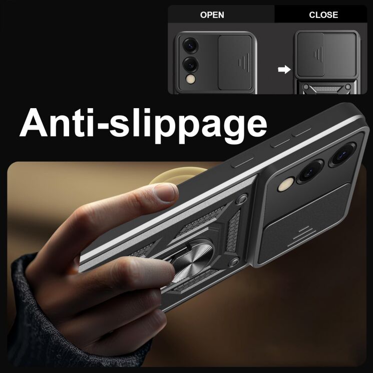 Захисний чохол Deexe Armor Shield для Samsung Galaxy S25 Edge (S937) - Black: фото 8 з 10