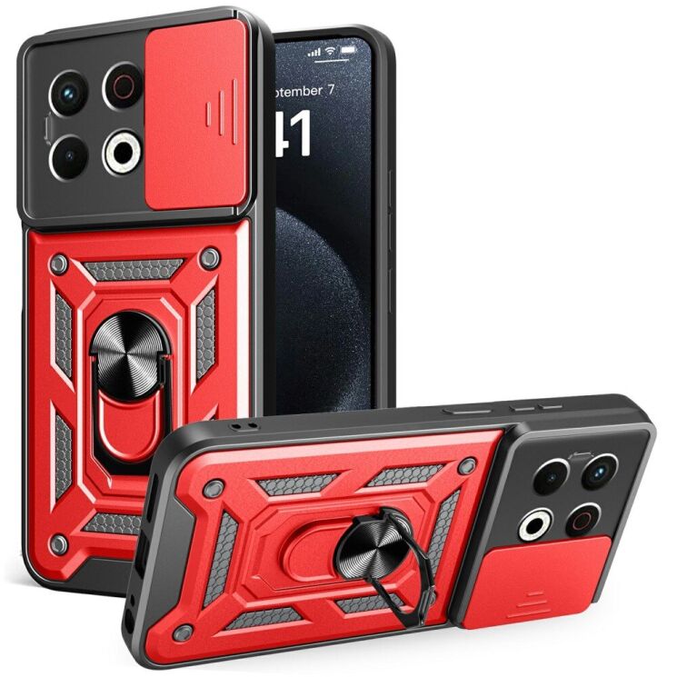 Захисний чохол Deexe Armor Shield для TECNO Spark 30 Pro - Red: фото 1 з 8
