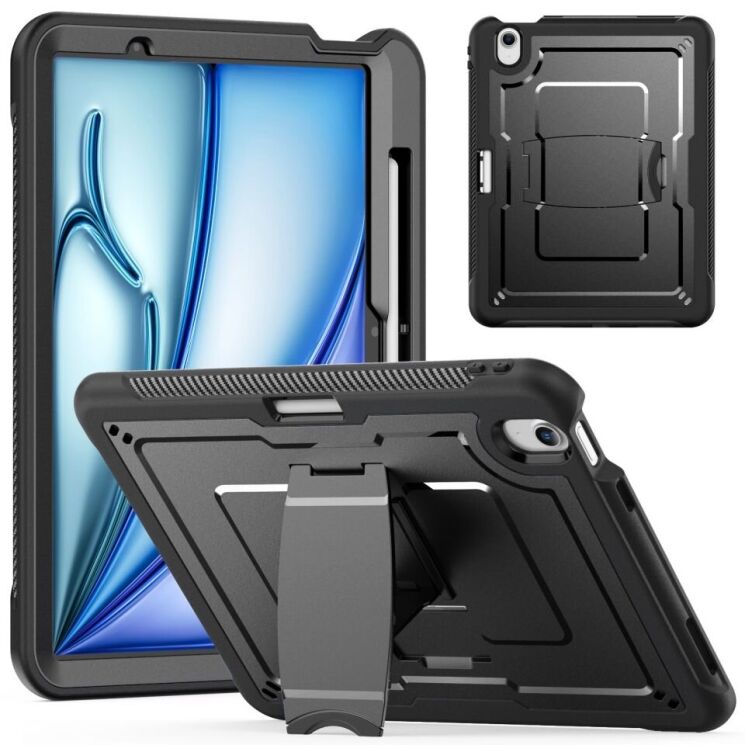 Защитный чехол Deexe Armor Stand для Apple iPad Air 11 M3/M2 (2025/2024) - Black: фото 1 из 11