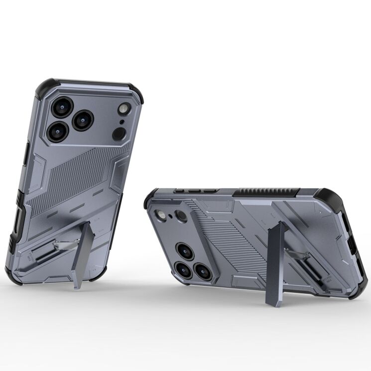 Захисний чохол Deexe Bibercas для Apple iPhone 17 Pro Max - Grey: фото 2 з 6