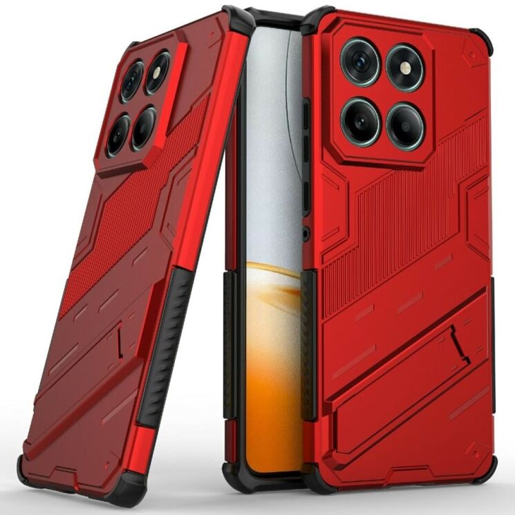 Защитный чехол Deexe Bibercas для Motorola Edge 60 Fusion - Red: фото 2 из 7