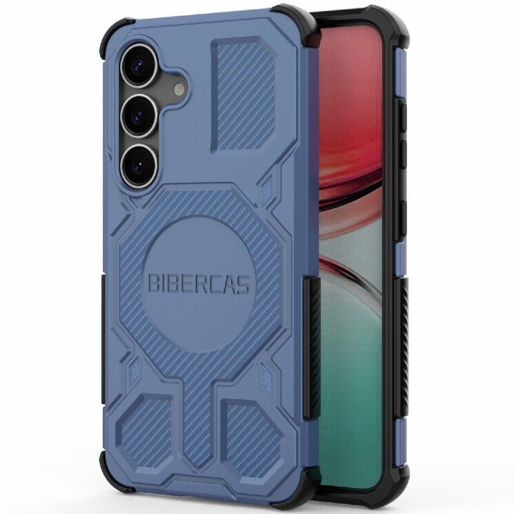 Защитный чехол Deexe Bibercas J-16 Series для Samsung Galaxy S25 (S931) - Blue: фото 2 из 6