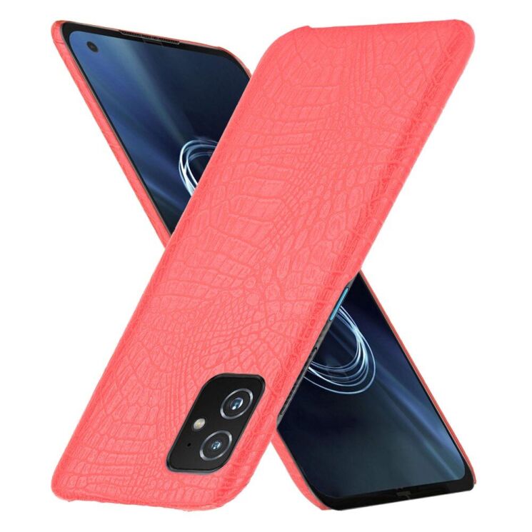 Захисний чохол Deexe Croco Style для ASUS Zenfone 8 (ZS590KS) - Red: фото 2 з 6