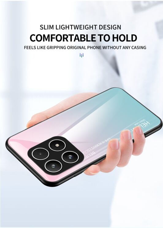 Защитный чехол Deexe Gradient Color для Xiaomi 17 - Pink / Blue: фото 9 из 13