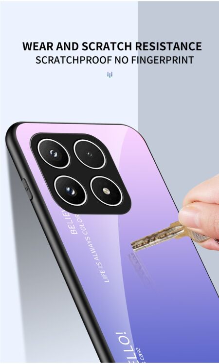 Защитный чехол Deexe Gradient Color для Xiaomi 17 - Pink / Blue: фото 13 из 13