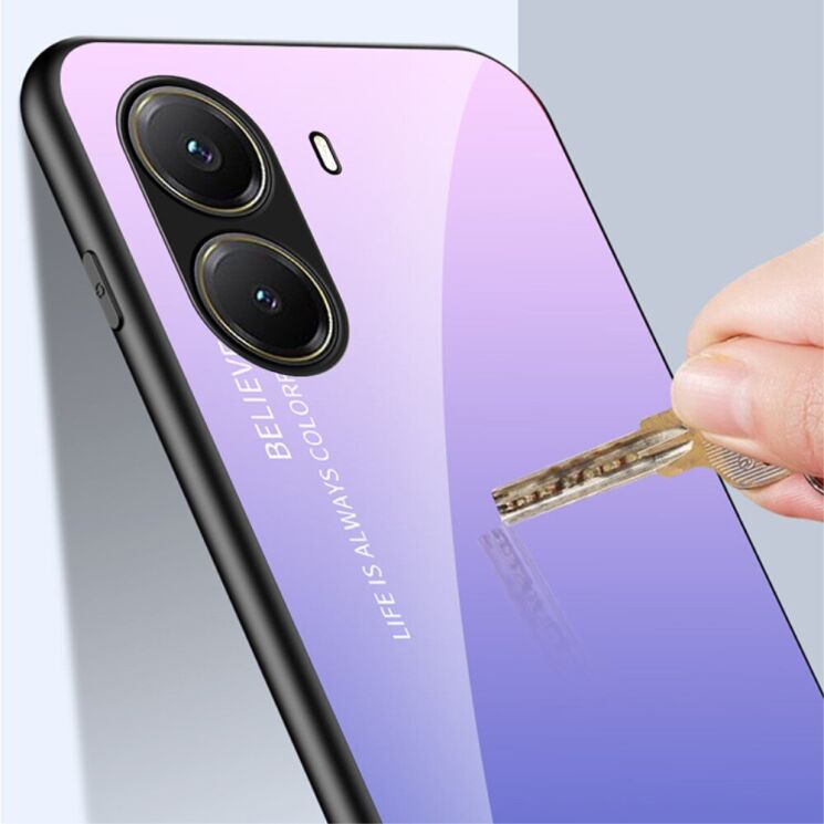 Захисний чохол Deexe Gradient Color для Xiaomi Poco X7 Pro - Black / Blue: фото 7 з 7