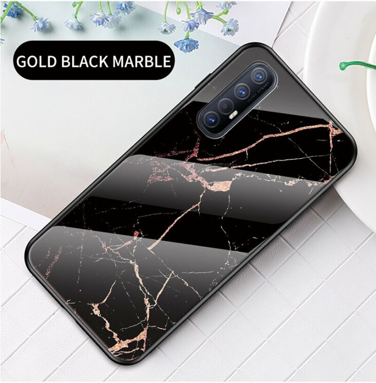 Защитный чехол Deexe Gradient Pattern для OPPO Reno 3 Pro - Black / Gold: фото 2 из 13