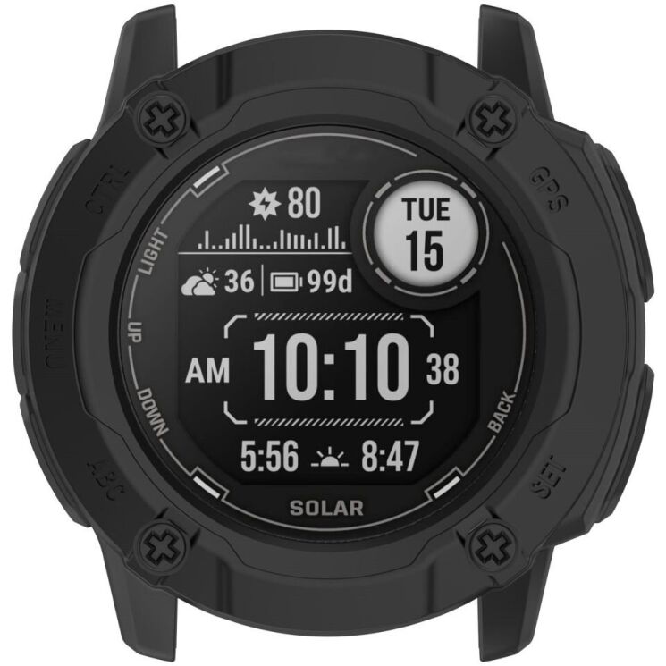 Защитный чехол Deexe Hollow Cover для Garmin Instinct 2X - Black: фото 6 из 8