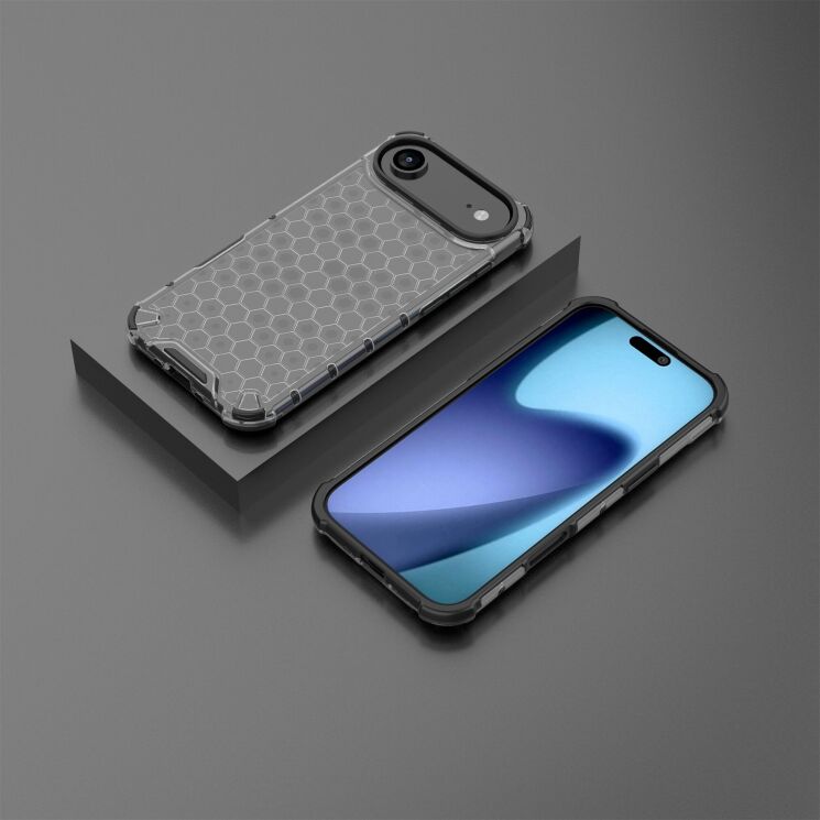 Захисний чохол Deexe Honeycomb Series для Apple iPhone 17 Air - Black: фото 3 з 6