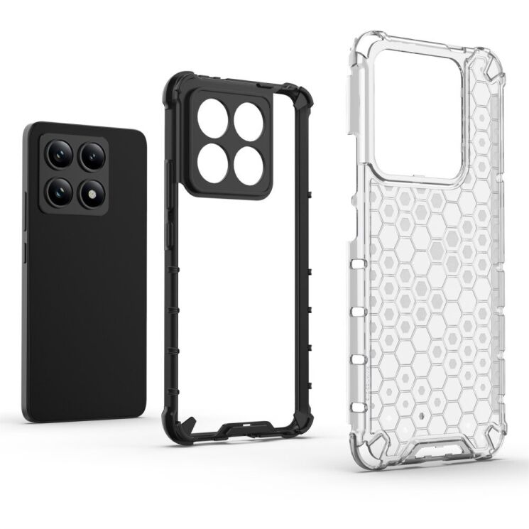 Защитный чехол Deexe Honeycomb Series для Xiaomi 14T - Black: фото 5 из 5