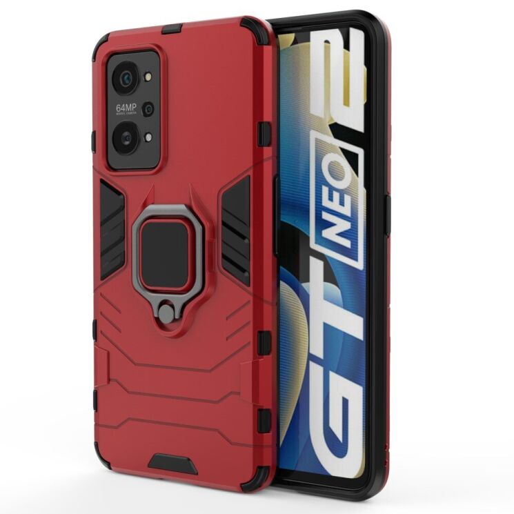 Захисний чохол Deexe Hybrid Case для Realme GT Neo 2 / GT Neo 3T - Red: фото 2 з 6