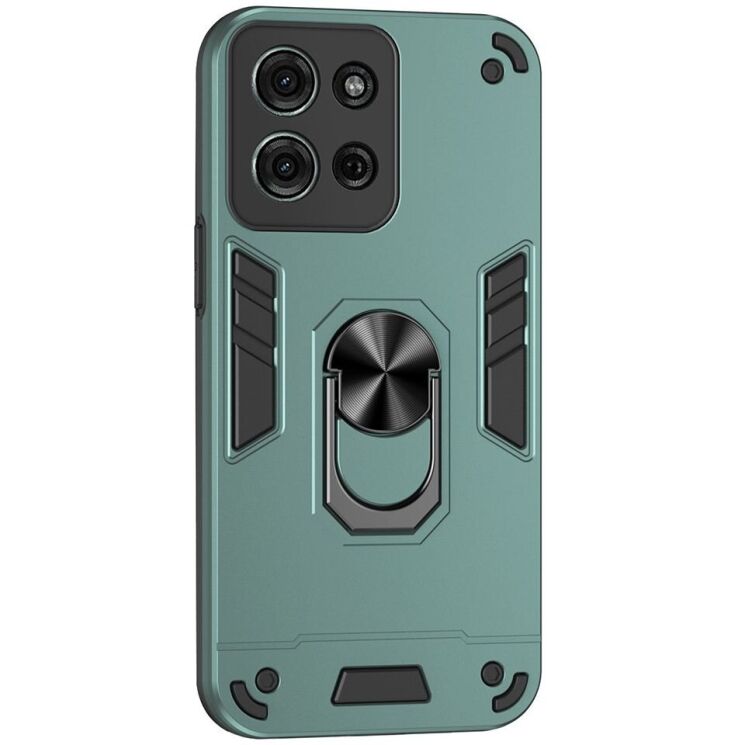 Защитный чехол Deexe Hybrid Shell для Motorola Moto G75 - Green: фото 1 из 7