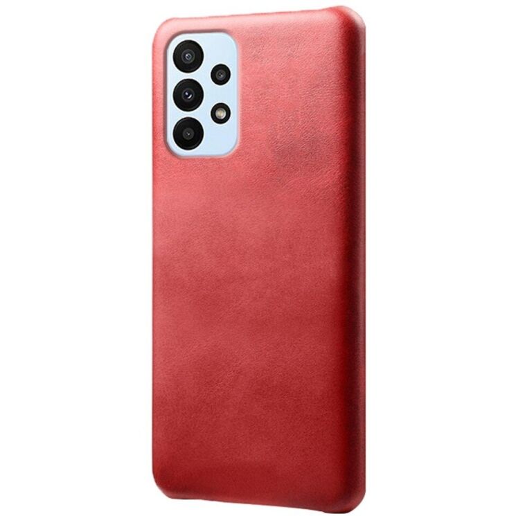 Защитный чехол Deexe Leather Back Cover для Samsung Galaxy A23 (A235) - Red: фото 1 из 6