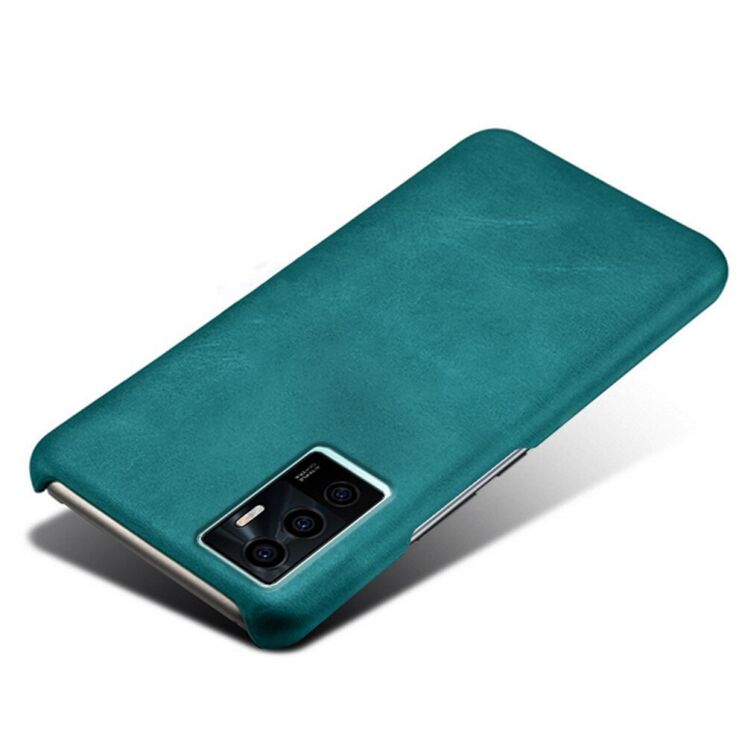 Защитный чехол Deexe Leather Back Cover для VIVO V23e - Green: фото 2 из 4
