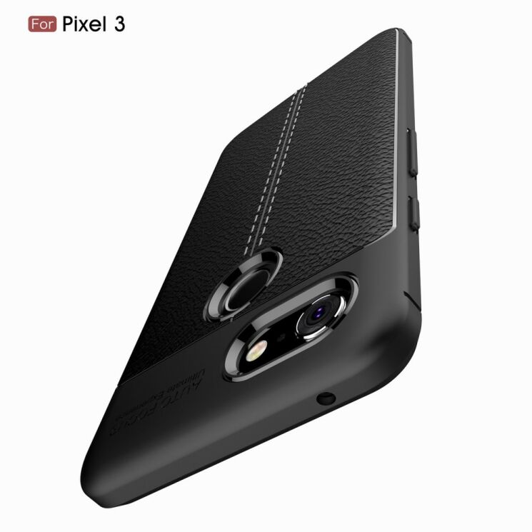 Защитный чехол Deexe Leather Cover для Google Pixel 3 - Dark Blue: фото 8 из 9