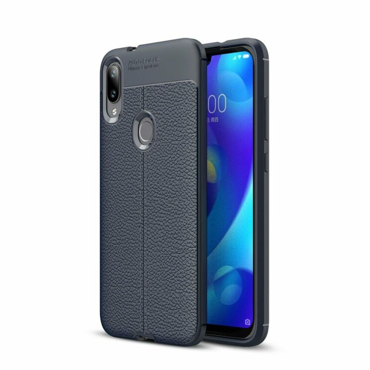 Защитный чехол Deexe Leather Cover для Xiaomi Mi Play - Dark Blue: фото 1 из 10