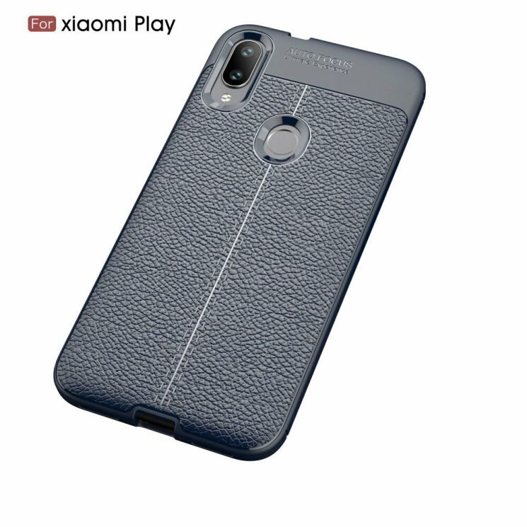 Защитный чехол Deexe Leather Cover для Xiaomi Mi Play - Dark Blue: фото 2 из 10
