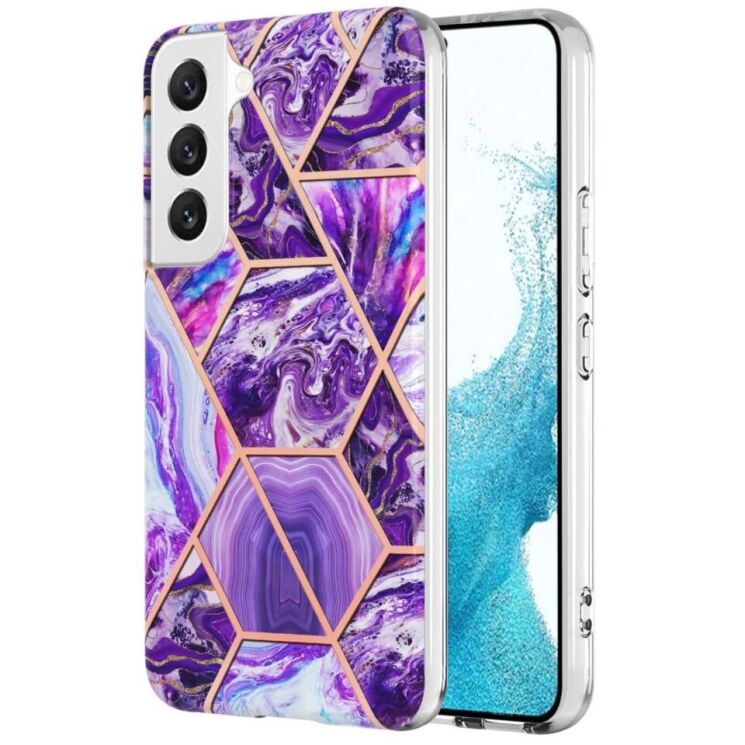 Защитный чехол Deexe Marble Pattern для Samsung Galaxy S23 - Dark Purple: фото 1 из 5