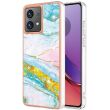 Защитный чехол Deexe Marble Style для Motorola Moto G84 - Light Green (339143LG)