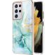 Защитный чехол Deexe Marble Style для Samsung Galaxy S21 Ultra (G998) - Green (300916G). Фото 1 из 4