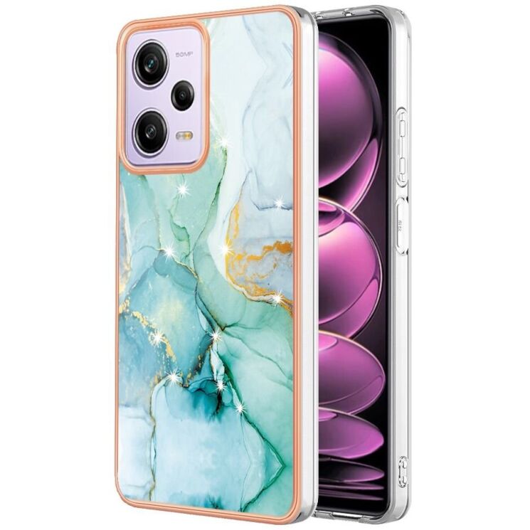 Защитный чехол Deexe Marble Style для Xiaomi Poco X5 Pro / Redmi Note 12 Pro 5G - Green: фото 1 из 6