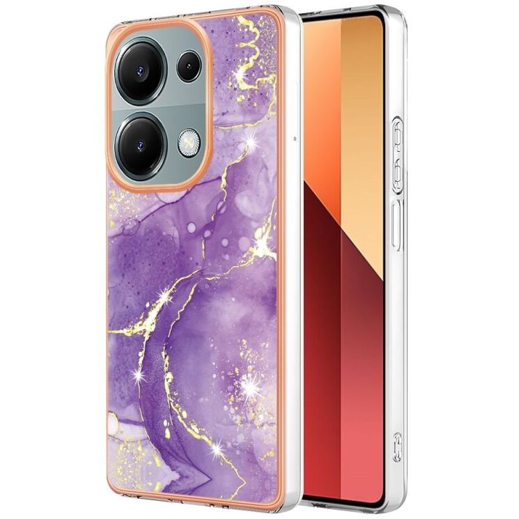 Защитный чехол Deexe Marble Style для Xiaomi Redmi Note 13 Pro 4G / Poco M6 Pro - Purple: фото 1 из 6