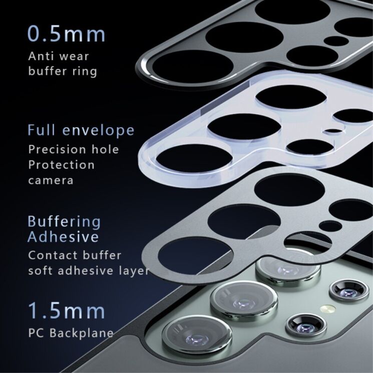 Захисний чохол Deexe Matte Skin для Samsung Galaxy S23 Ultra (S918) - Transparent / Black: фото 9 з 14