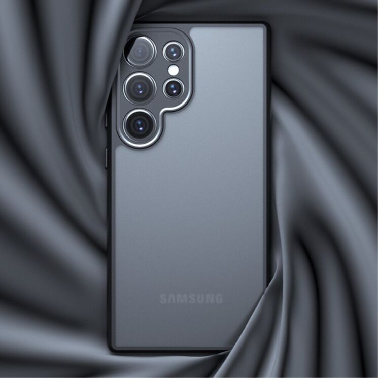 Захисний чохол Deexe Matte Skin для Samsung Galaxy S23 Ultra (S918) - Transparent / Black: фото 8 з 14