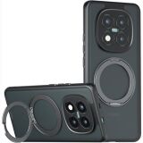 Защитный чехол Deexe Matte Skin Kickstand with MagSafe для Xiaomi Redmi Note 15 Pro Plus / Poco M8 Pro 5G - Transparent Black: фото 1 из 13