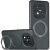 Захисний чохол Deexe Matte Skin Kickstand with MagSafe для Xiaomi Redmi Note 15 Pro Plus / Poco M8 Pro 5G - Transparent Black: фото 1 з 13